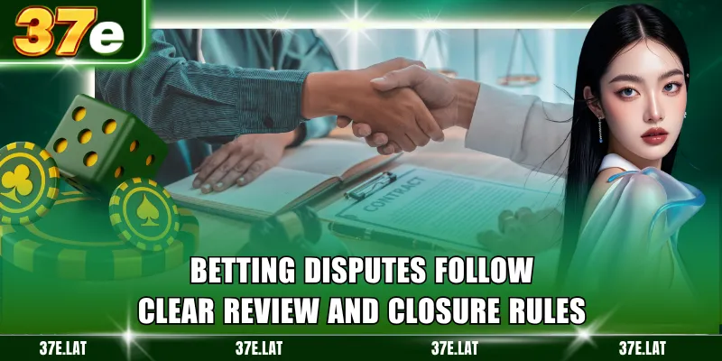 Betting disputes follow clear review and closure rules