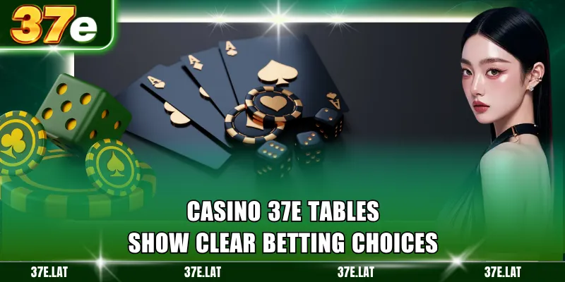 Casino 37e tables show clear betting choices