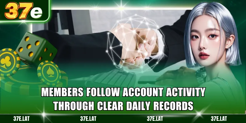 Members follow account activity through clear daily records